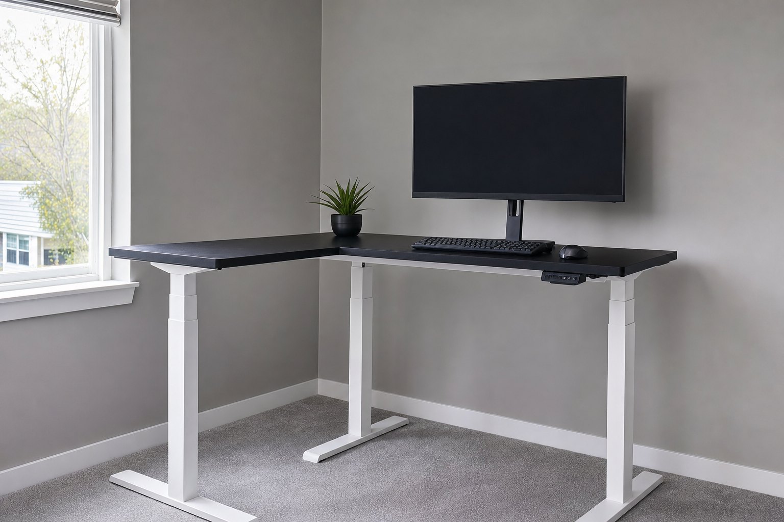 Avis Flexispot E5L : un bureau d’angle à trois moteurs taillé pour les pièces moyennes